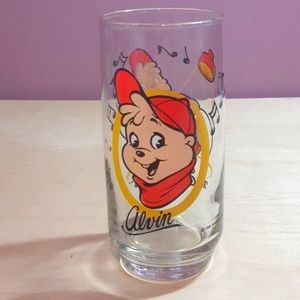Vintage Alvin & the Chipmunks 16 oz. glass Hardee's 1985